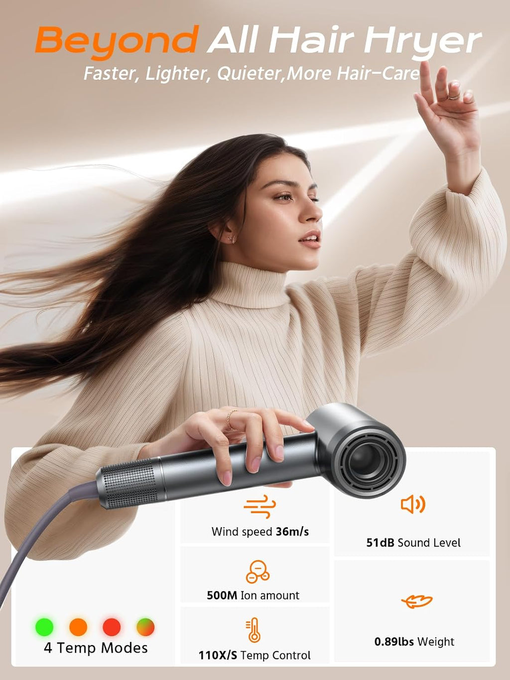 Professional High-Speed Ionic Hair Dryer